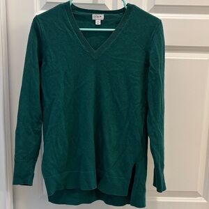 J. Crew Teal V-Neck Sweater